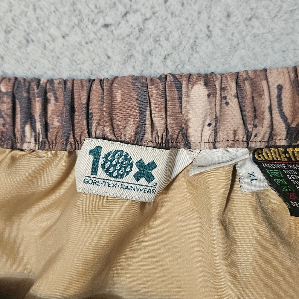Vintage 10X Gore Tex‎ Pants Mens Size XL (40-42) Realtree Camo Hunting Rainwear - Picture 4 of 9